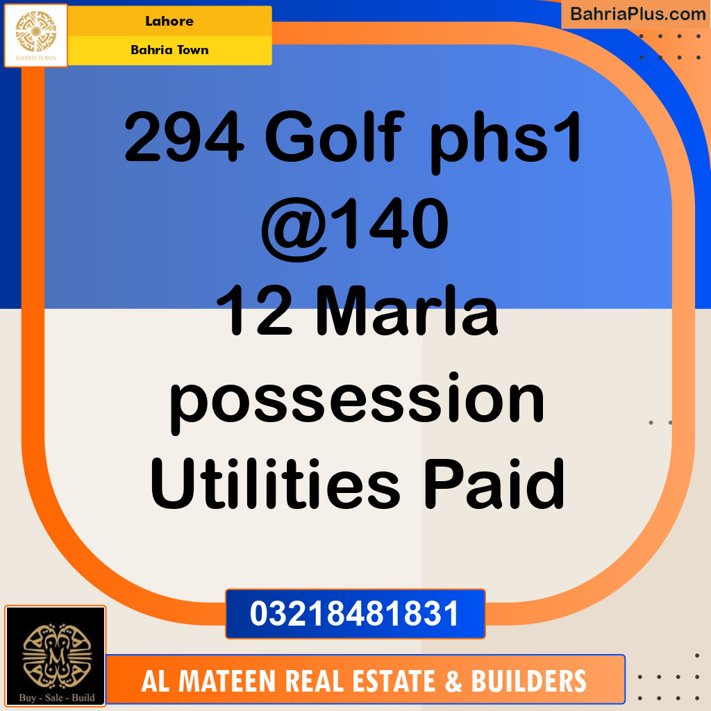 Residential Plot for Sale in Bahria Town, Lahore - (BP-135030)