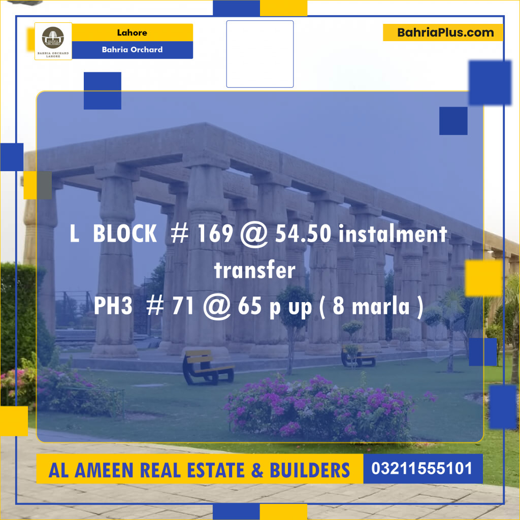 Residential Plot for Sale in Bahria Orchard, Lahore - (BP-135051)