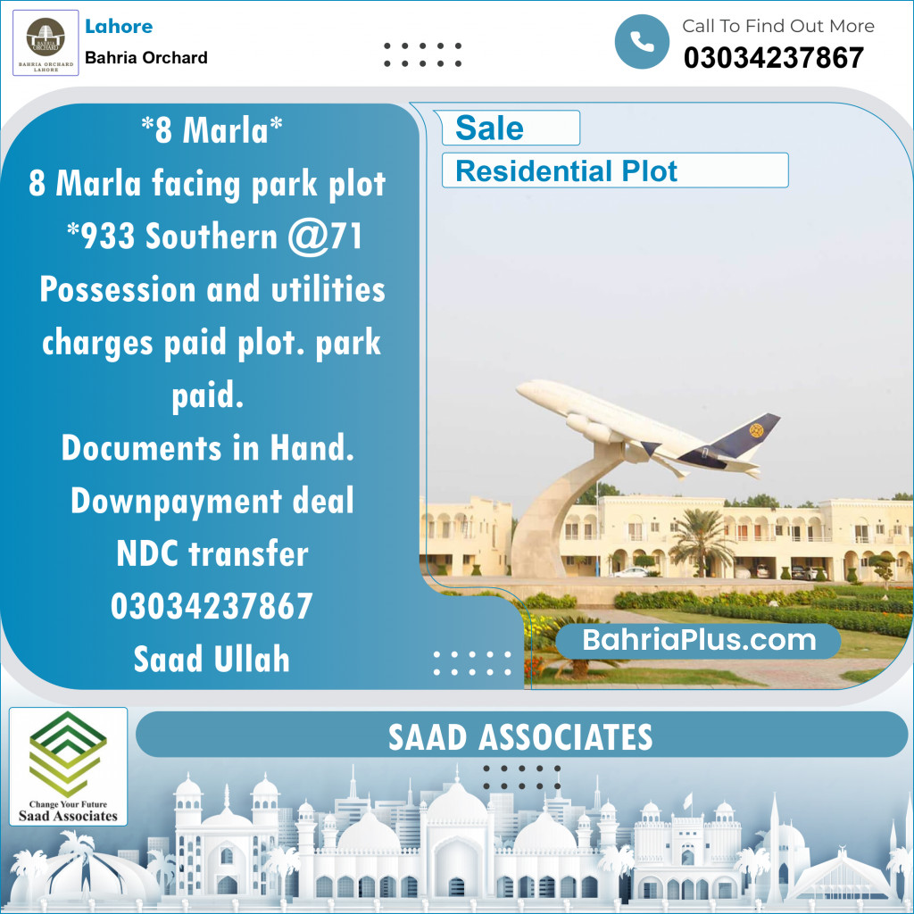 Residential Plot for Sale in Bahria Orchard, Lahore - (BP-135052)