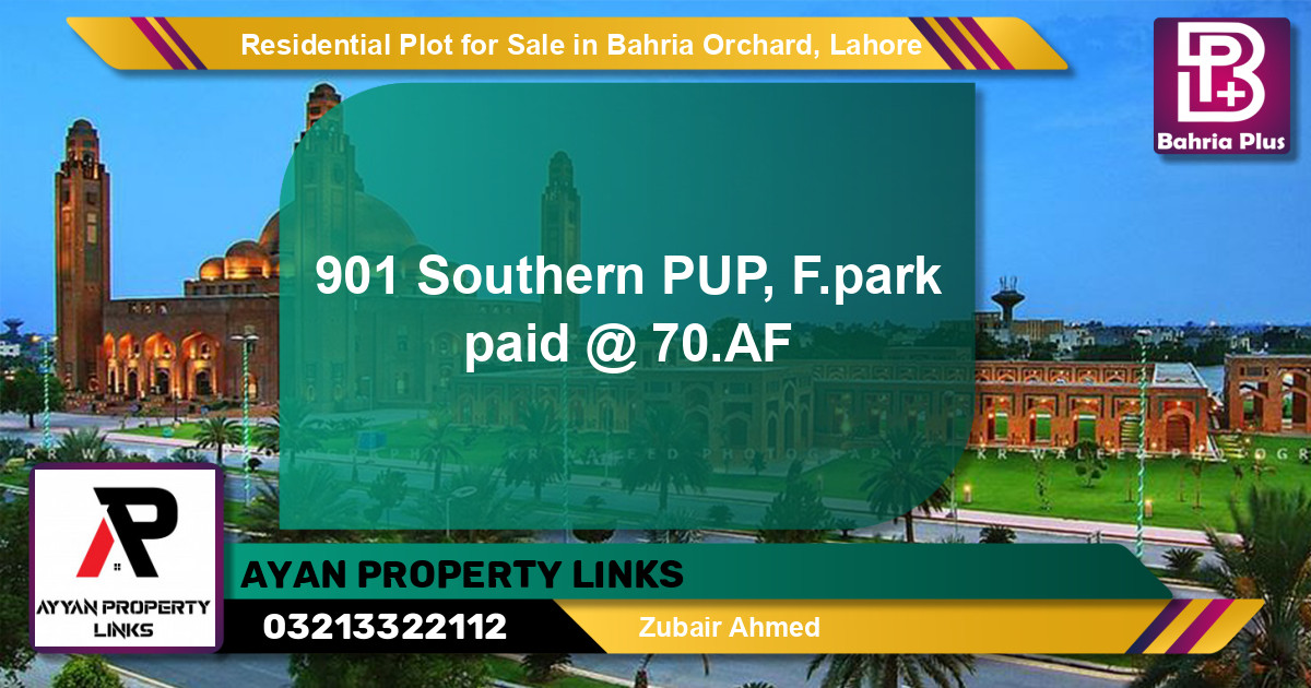 Residential Plot for Sale in Bahria Orchard, Lahore - (BP-135057)