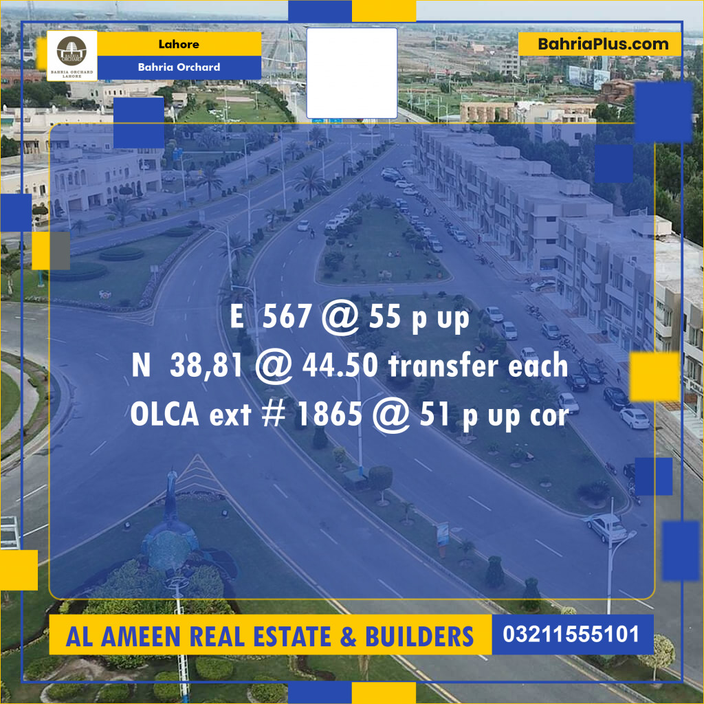 Residential Plot for Sale in Bahria Orchard, Lahore - (BP-135067)