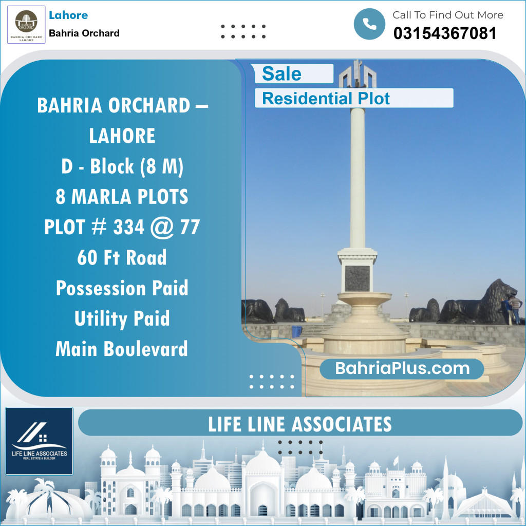 Residential Plot for Sale in Bahria Orchard, Lahore - (BP-135074)