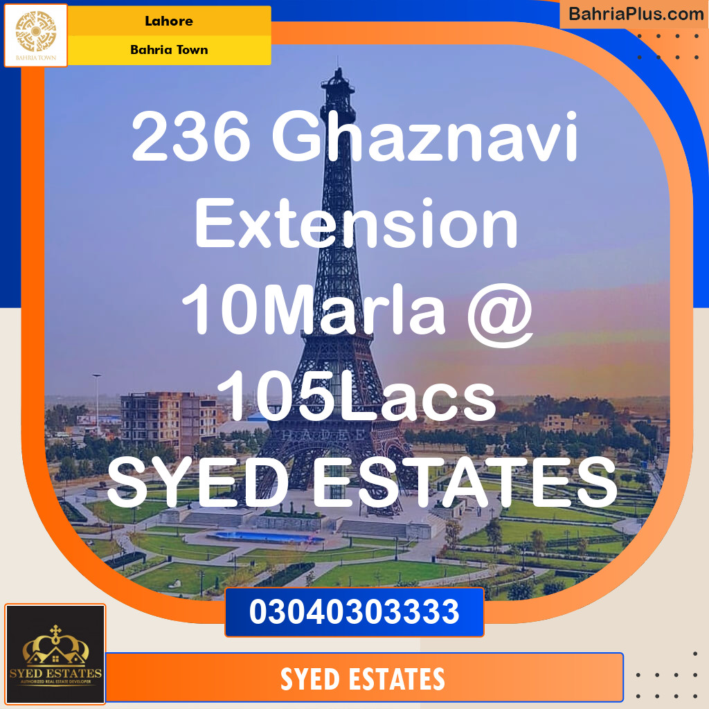 Residential Plot for Sale in Bahria Town, Lahore - (BP-135107)