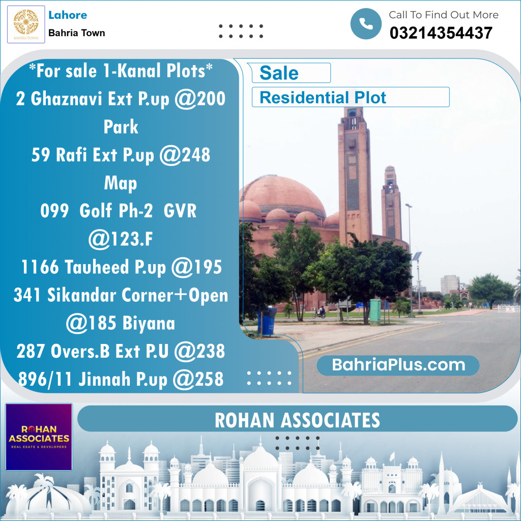 Residential Plot for Sale in Bahria Town, Lahore - (BP-135112)