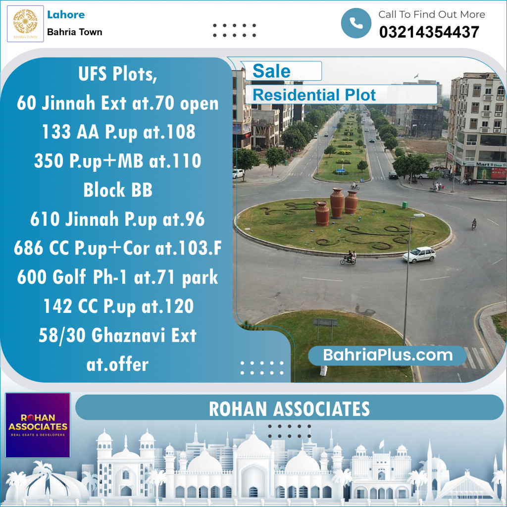 Residential Plot for Sale in Bahria Town, Lahore - (BP-135117)