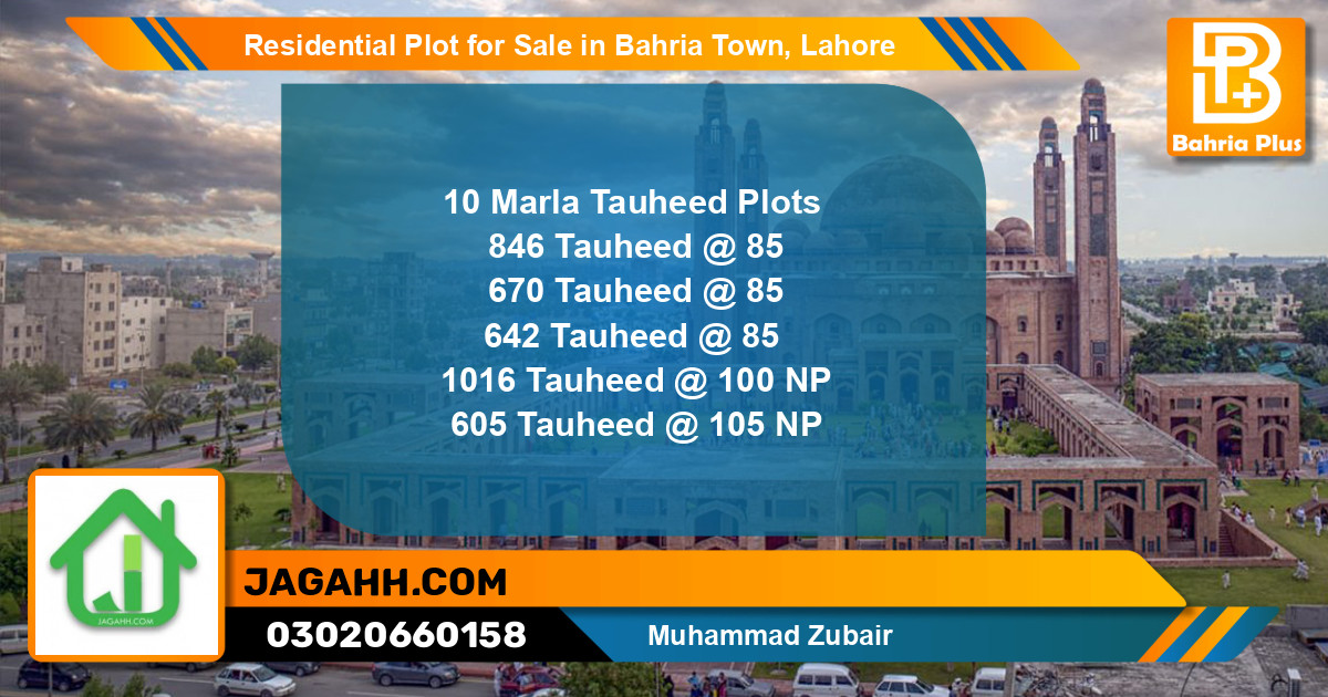 Residential Plot for Sale in Bahria Town, Lahore - (BP-135122)