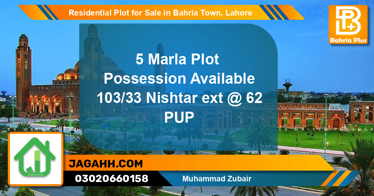 Residential Plot for Sale in Bahria Town, Lahore - (BP-135129)
