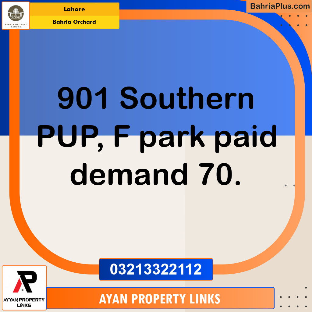 Residential Plot for Sale in Bahria Orchard, Lahore - (BP-135137)