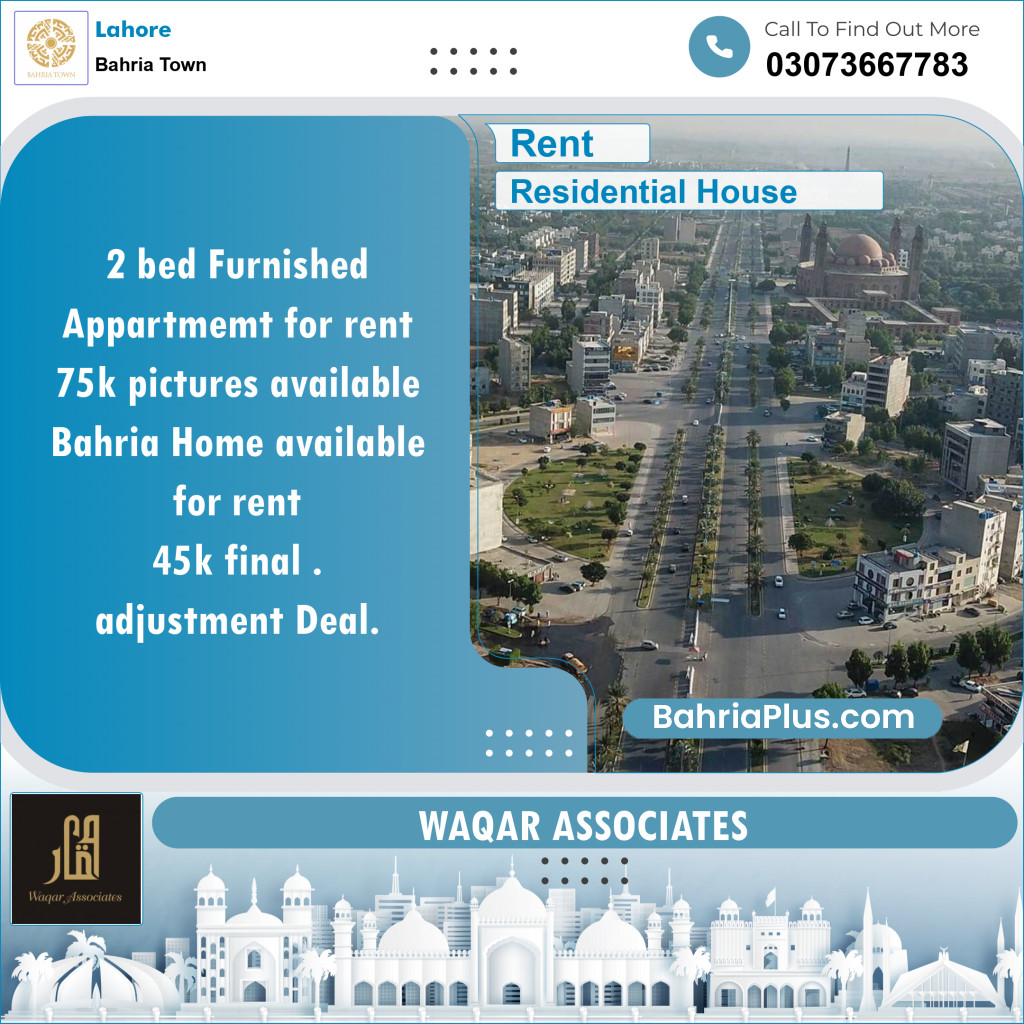 Residential House for Rent in Bahria Town, Lahore - (BP-135153)
