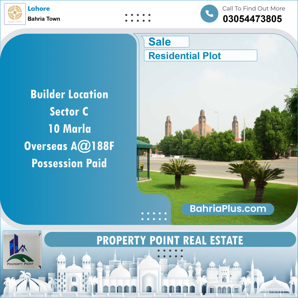 Residential Plot for Sale in Bahria Town, Lahore - (BP-135189)
