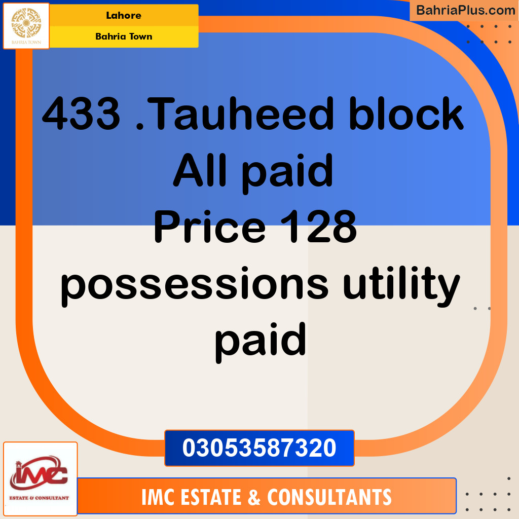 Residential Plot for Sale in Bahria Town, Lahore - (BP-135209)