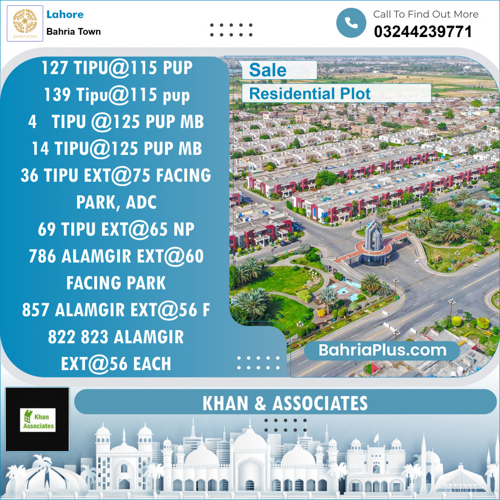 Residential Plot for Sale in Bahria Town, Lahore - (BP-135234)