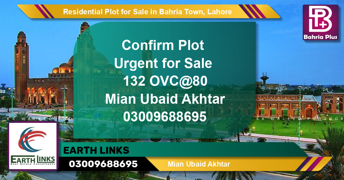 Residential Plot for Sale in Bahria Town, Lahore - (BP-135261)
