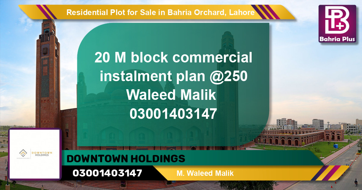 Residential Plot for Sale in Bahria Orchard, Lahore - (BP-135283)
