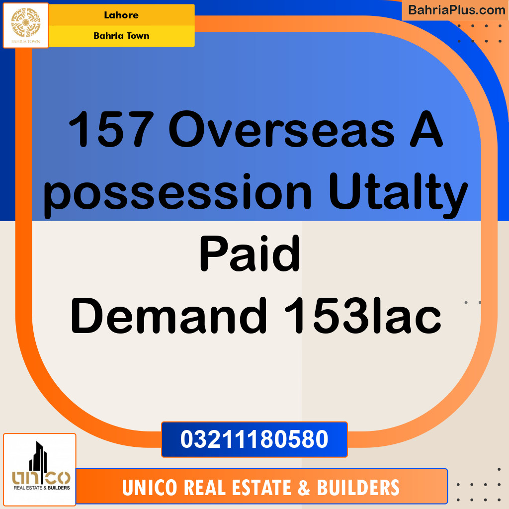 Residential Plot for Sale in Bahria Town, Lahore - (BP-135294)