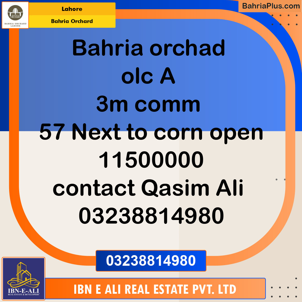 Commercial Plot for Sale in Bahria Orchard, Lahore - (BP-135330)