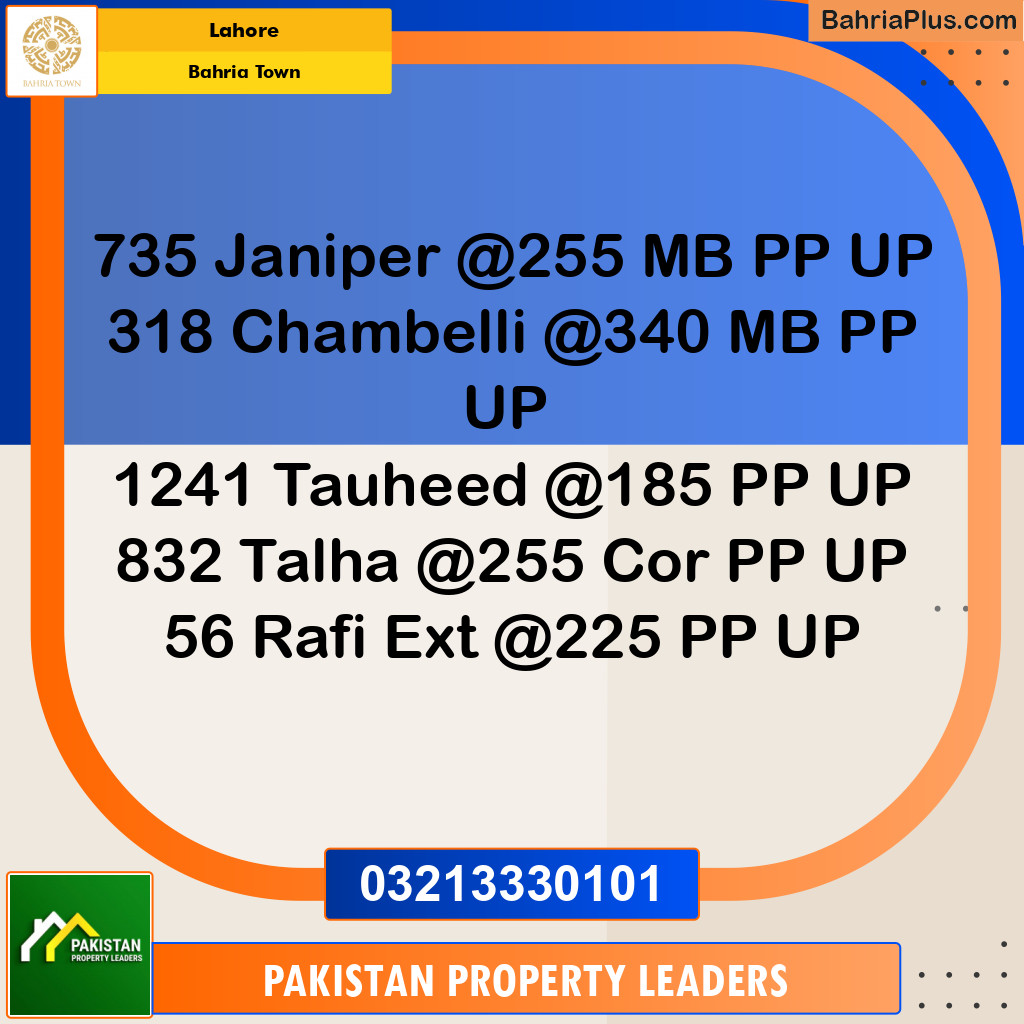 Residential Plot for Sale in Bahria Town, Lahore - (BP-135343)