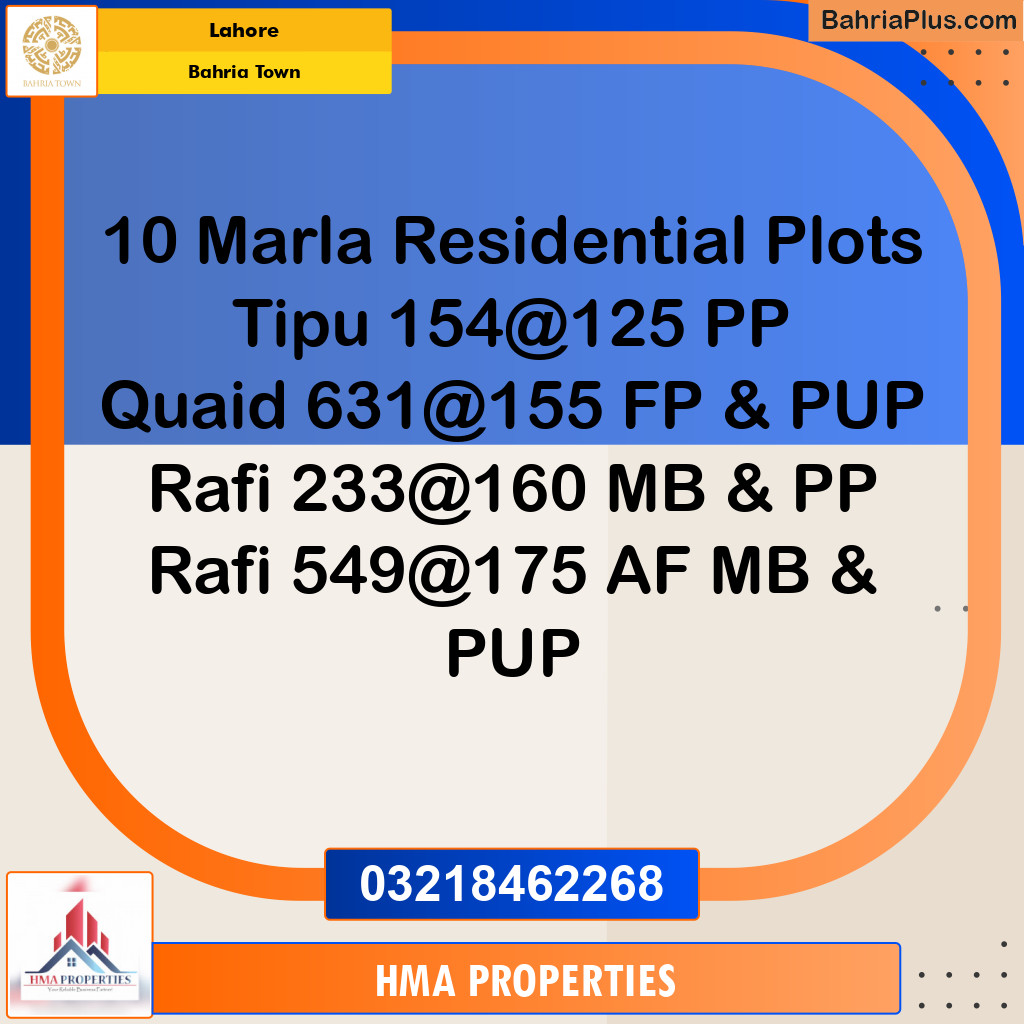 Residential Plot for Sale in Bahria Town, Lahore - (BP-135351)