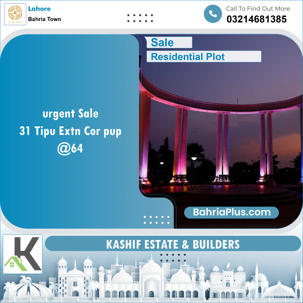 Residential Plot for Sale in Bahria Town, Lahore - (BP-135372)