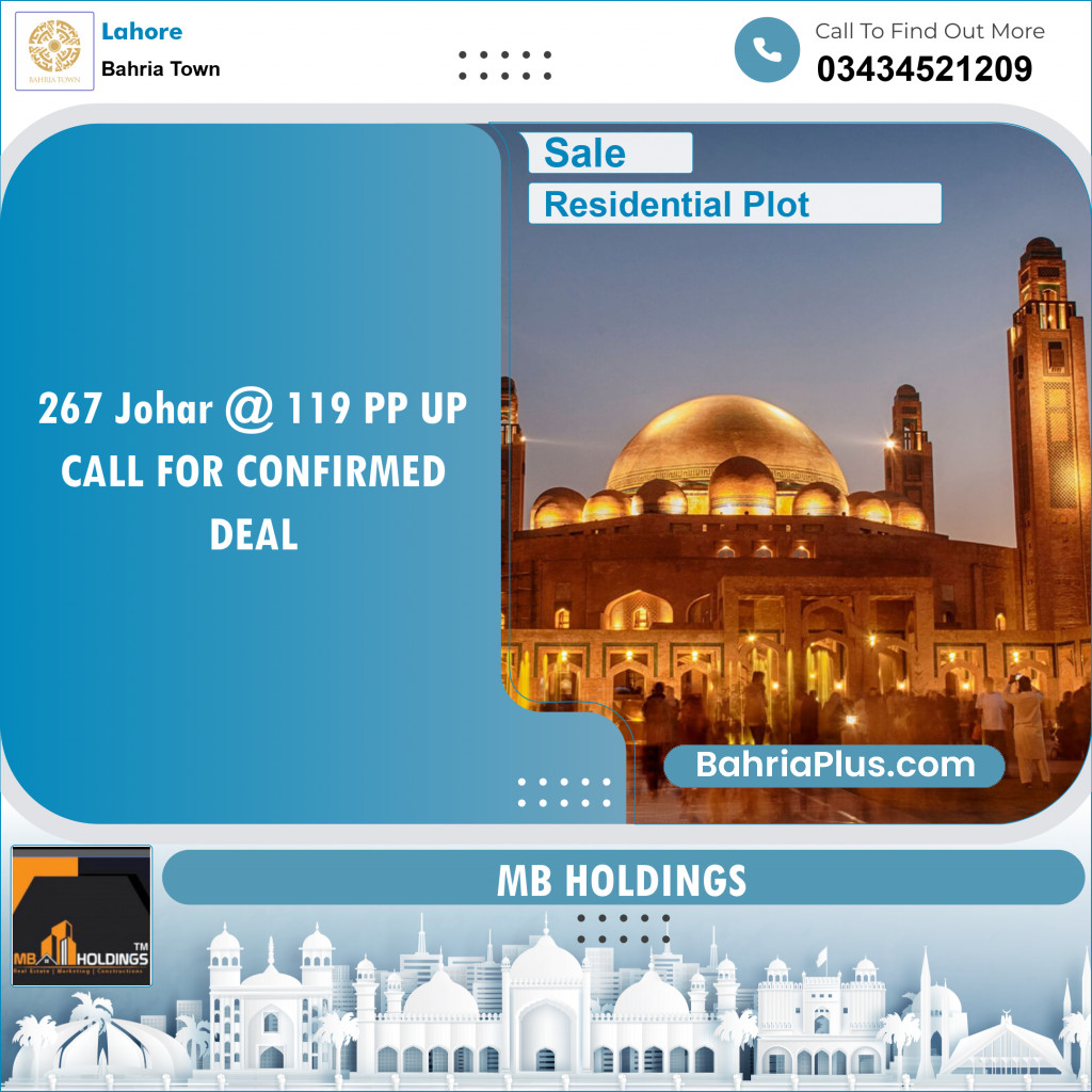 Residential Plot for Sale in Bahria Town, Lahore - (BP-135382)