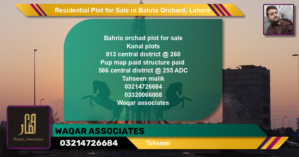 Residential Plot for Sale in Bahria Orchard, Lahore - (BP-135404)
