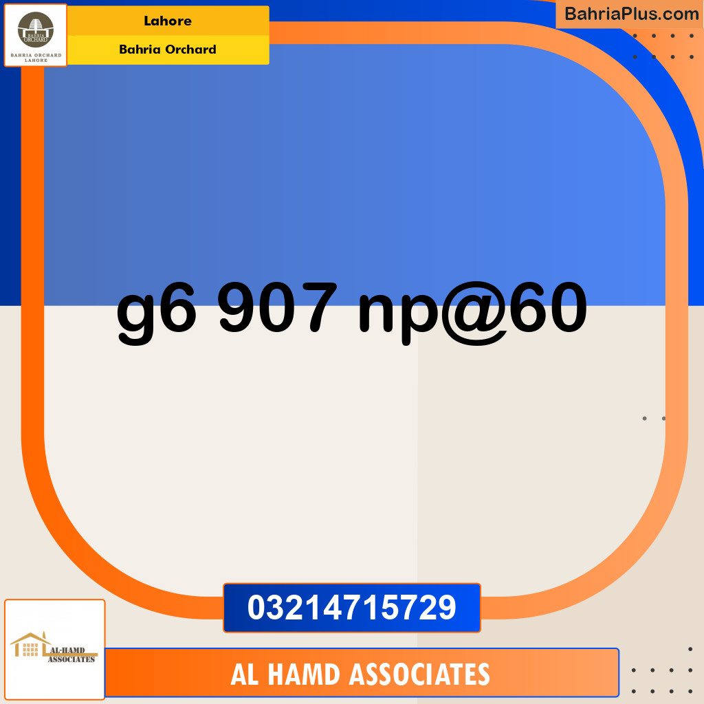 Residential Plot for Sale in Bahria Orchard, Lahore - (BP-135412)