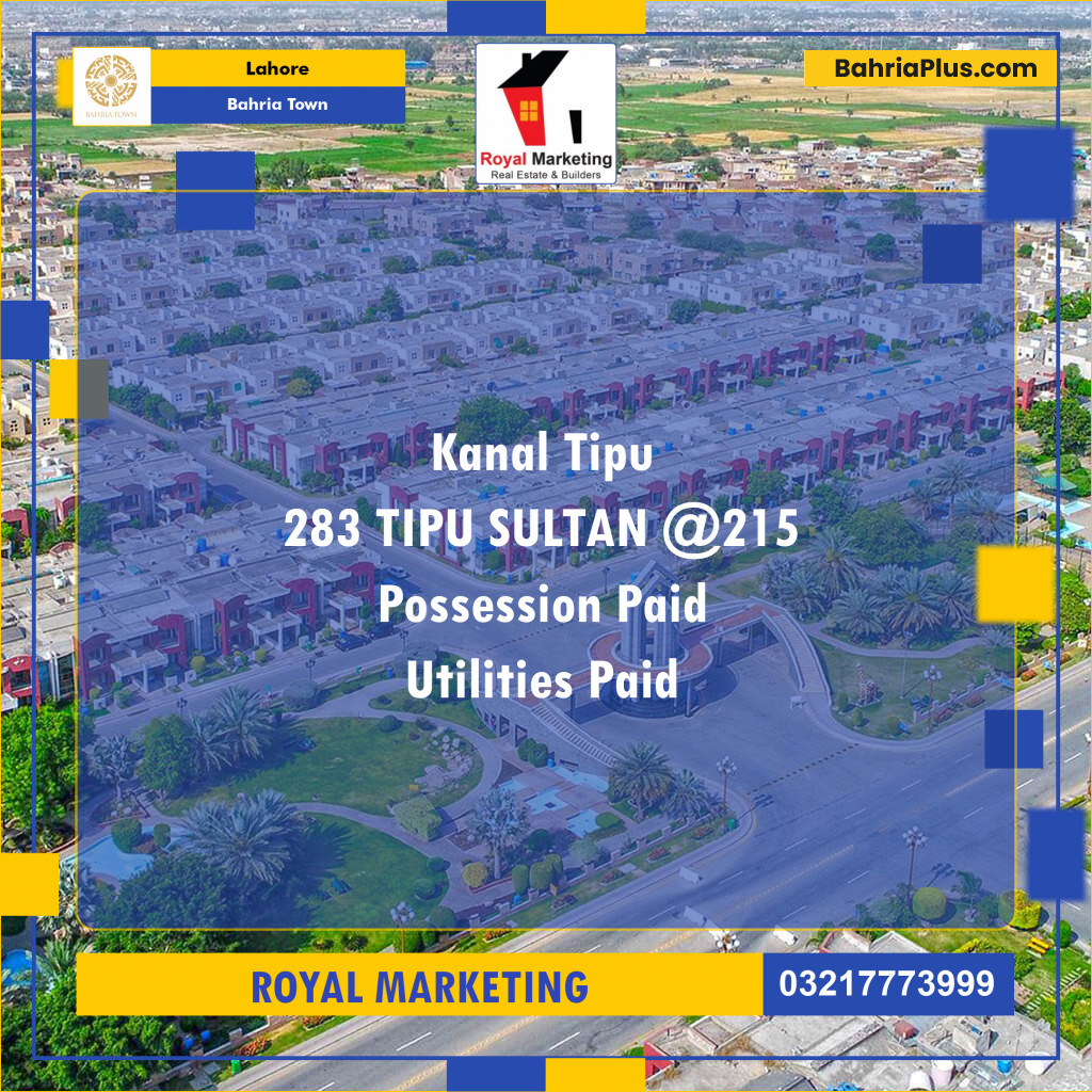 Residential Plot for Sale in Bahria Town, Lahore - (BP-135417)