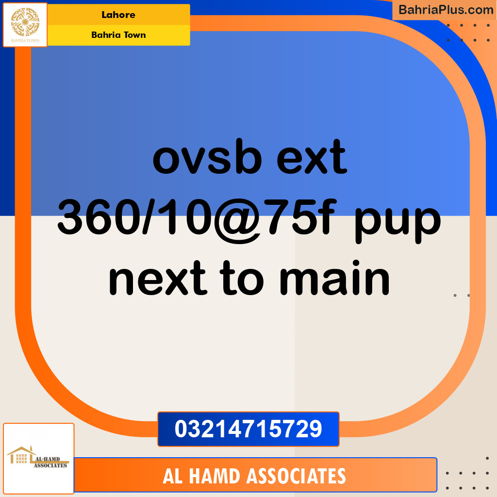 Residential Plot for Sale in Bahria Town, Lahore - (BP-135418)