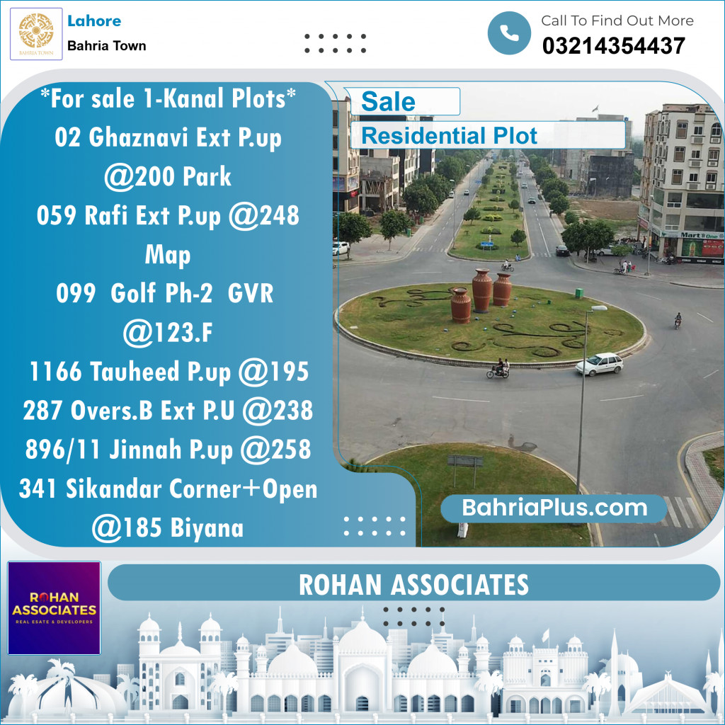 Residential Plot for Sale in Bahria Town, Lahore - (BP-135509)