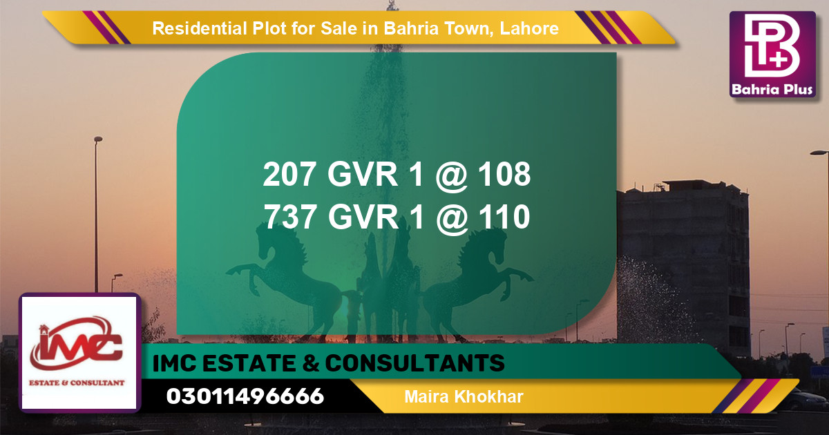 Residential Plot for Sale in Golf Phase 1 -  Bahria Town, Lahore - (BP-135548)
