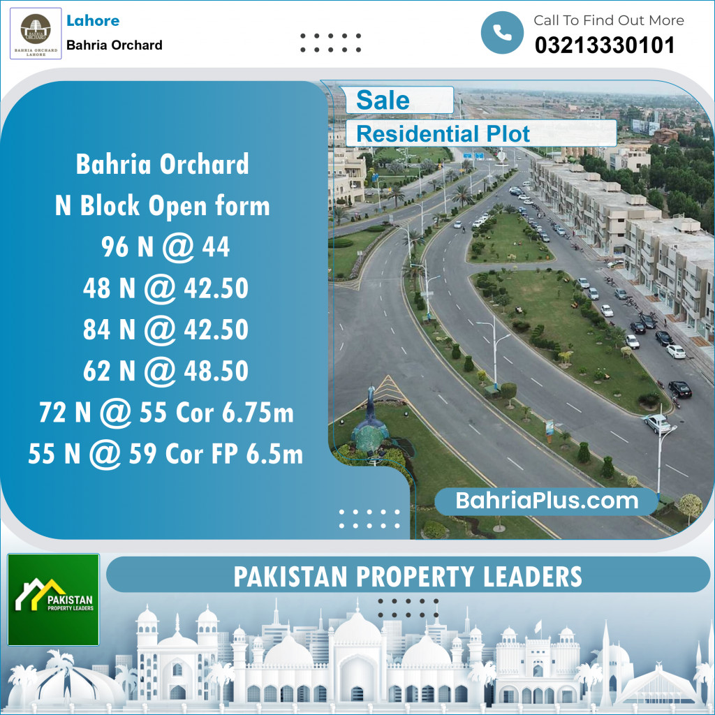 Residential Plot for Sale in Bahria Orchard, Lahore - (BP-135669)