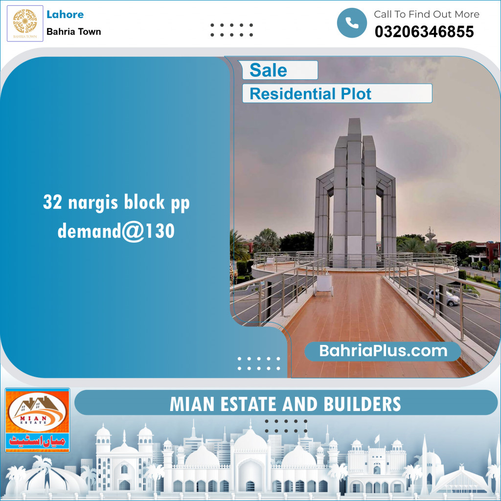 Residential Plot for Sale in Bahria Town, Lahore - (BP-135671)