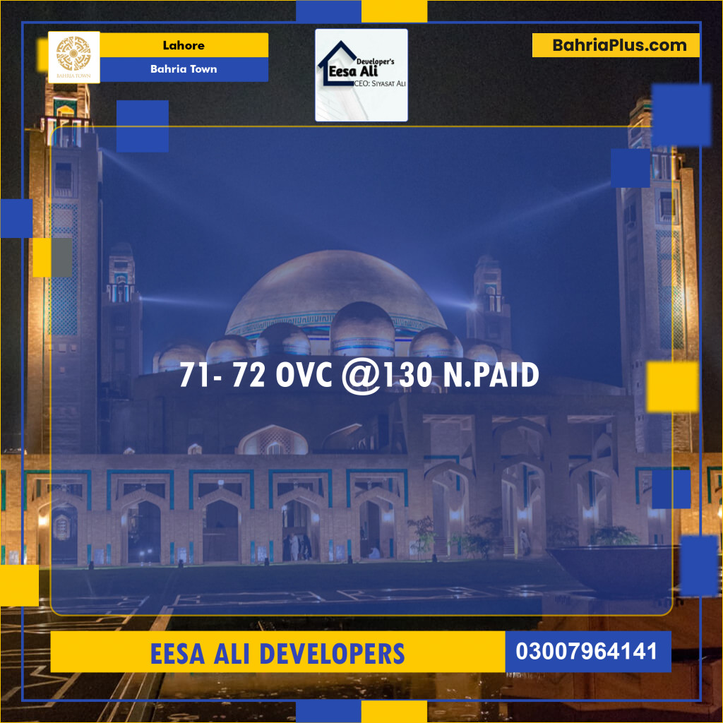 Residential Plot for Sale in Bahria Town, Lahore - (BP-135690)
