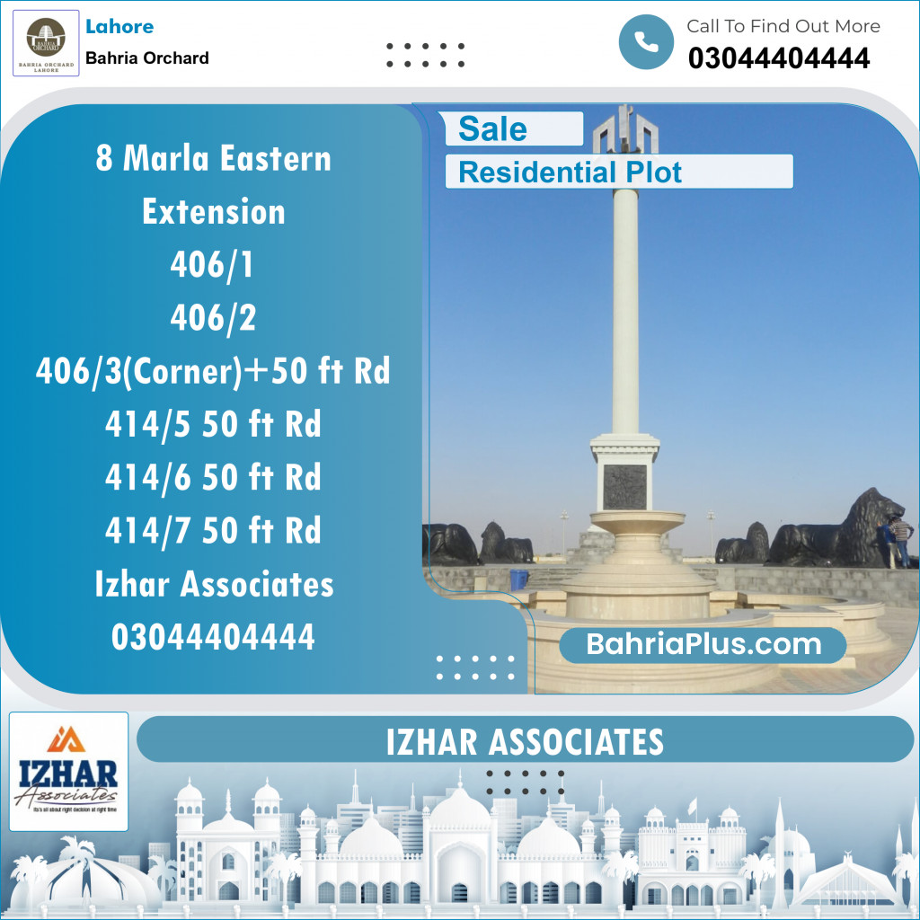 Residential Plot for Sale in Bahria Orchard, Lahore - (BP-135706)