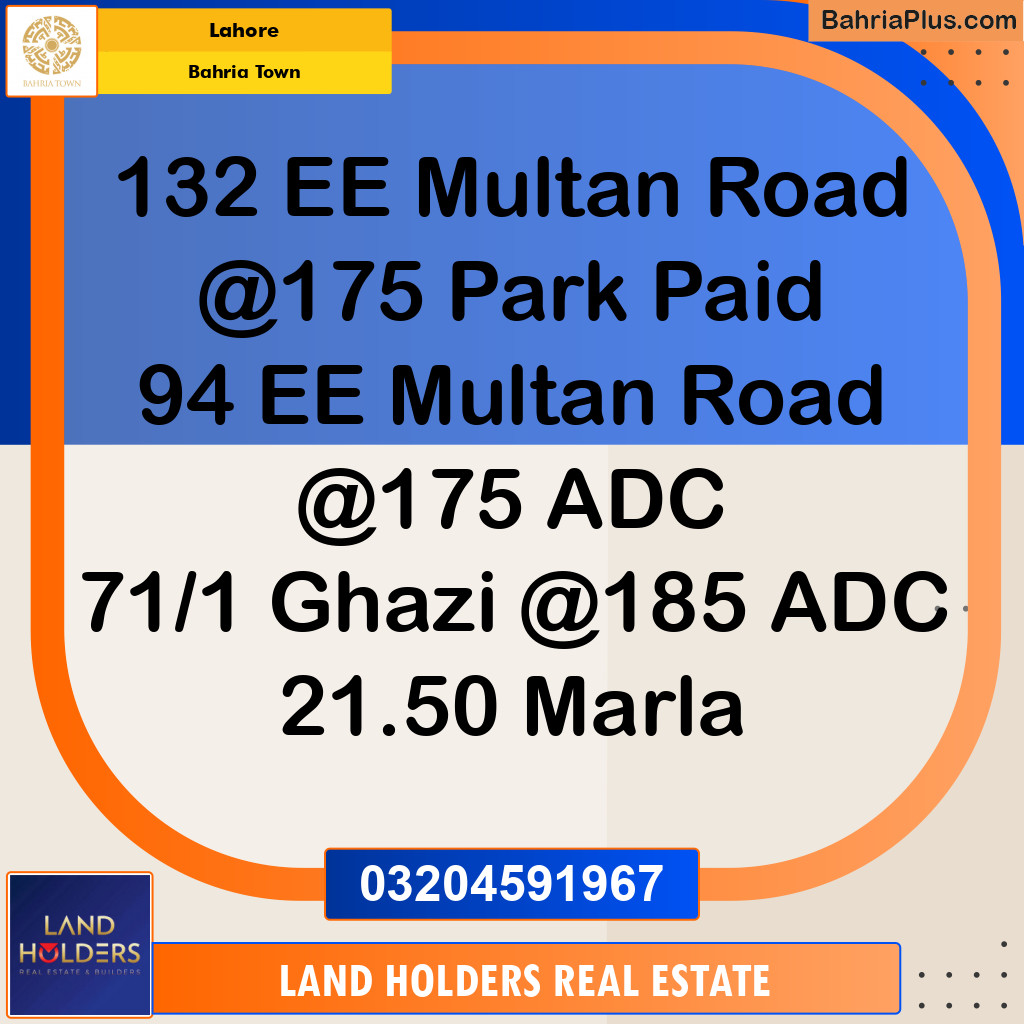 Residential Plot for Sale in Bahria Town, Lahore - (BP-135744)