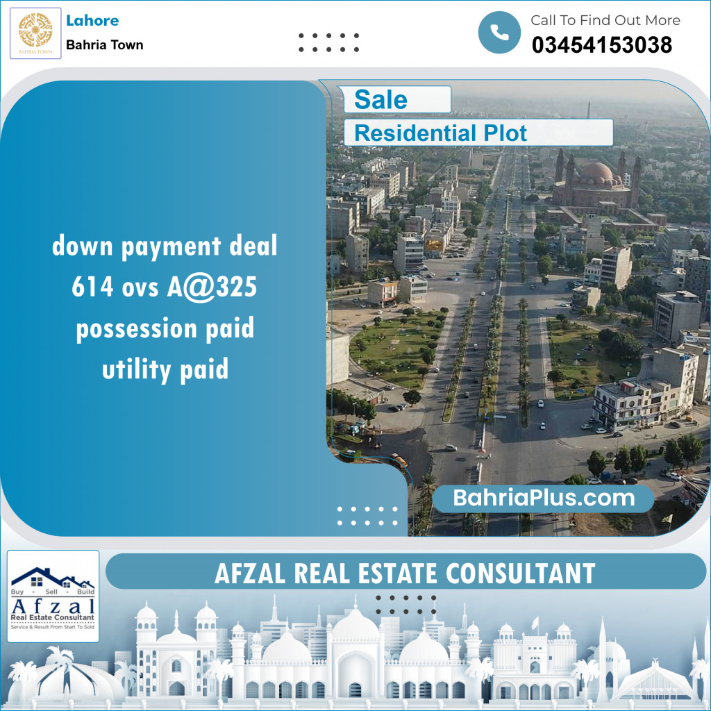 Residential Plot for Sale in Bahria Town, Lahore - (BP-135775)