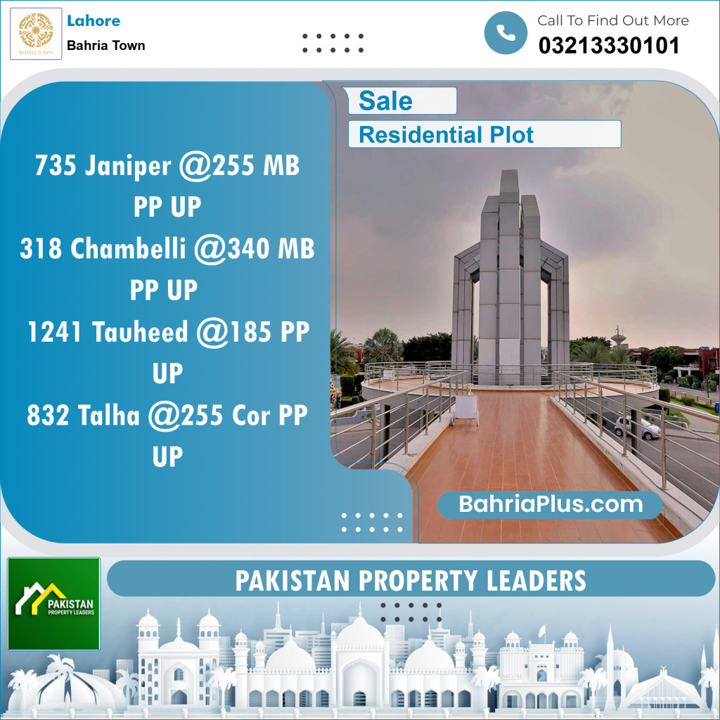 Residential Plot for Sale in Bahria Town, Lahore - (BP-135788)