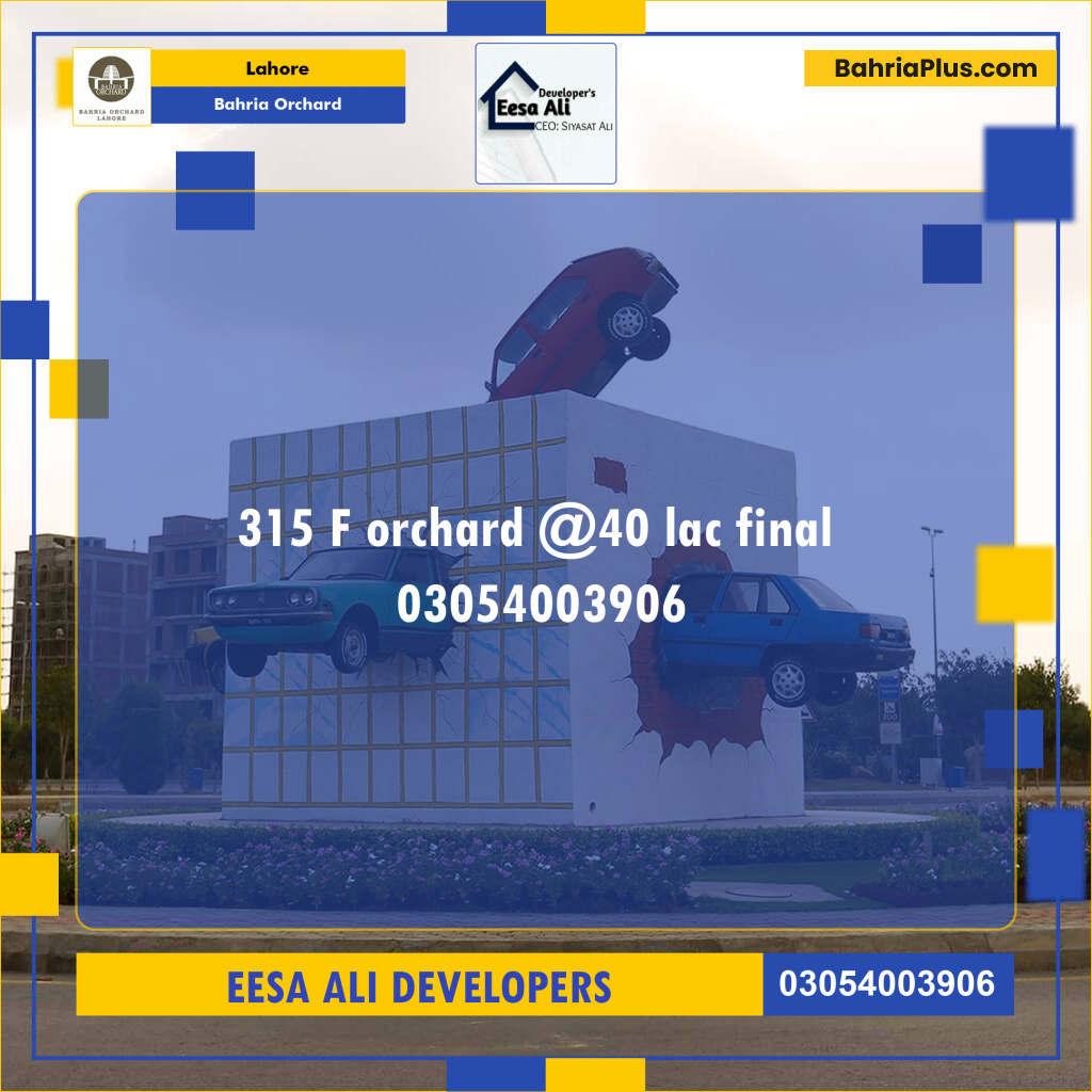 Residential Plot for Sale in Bahria Orchard, Lahore - (BP-135864)