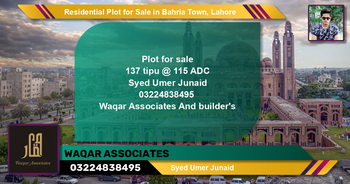 Residential Plot for Sale in Bahria Town, Lahore - (BP-135899)