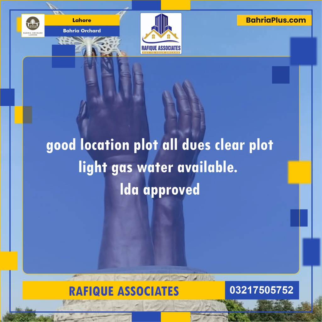 Residential Plot for Sale in Bahria Orchard, Lahore - (BP-136037)