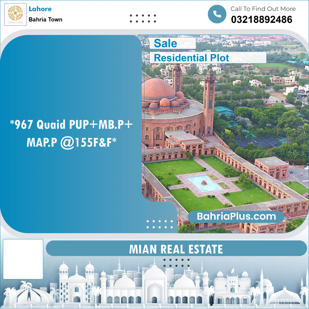 Residential Plot for Sale in Bahria Town, Lahore - (BP-136042)