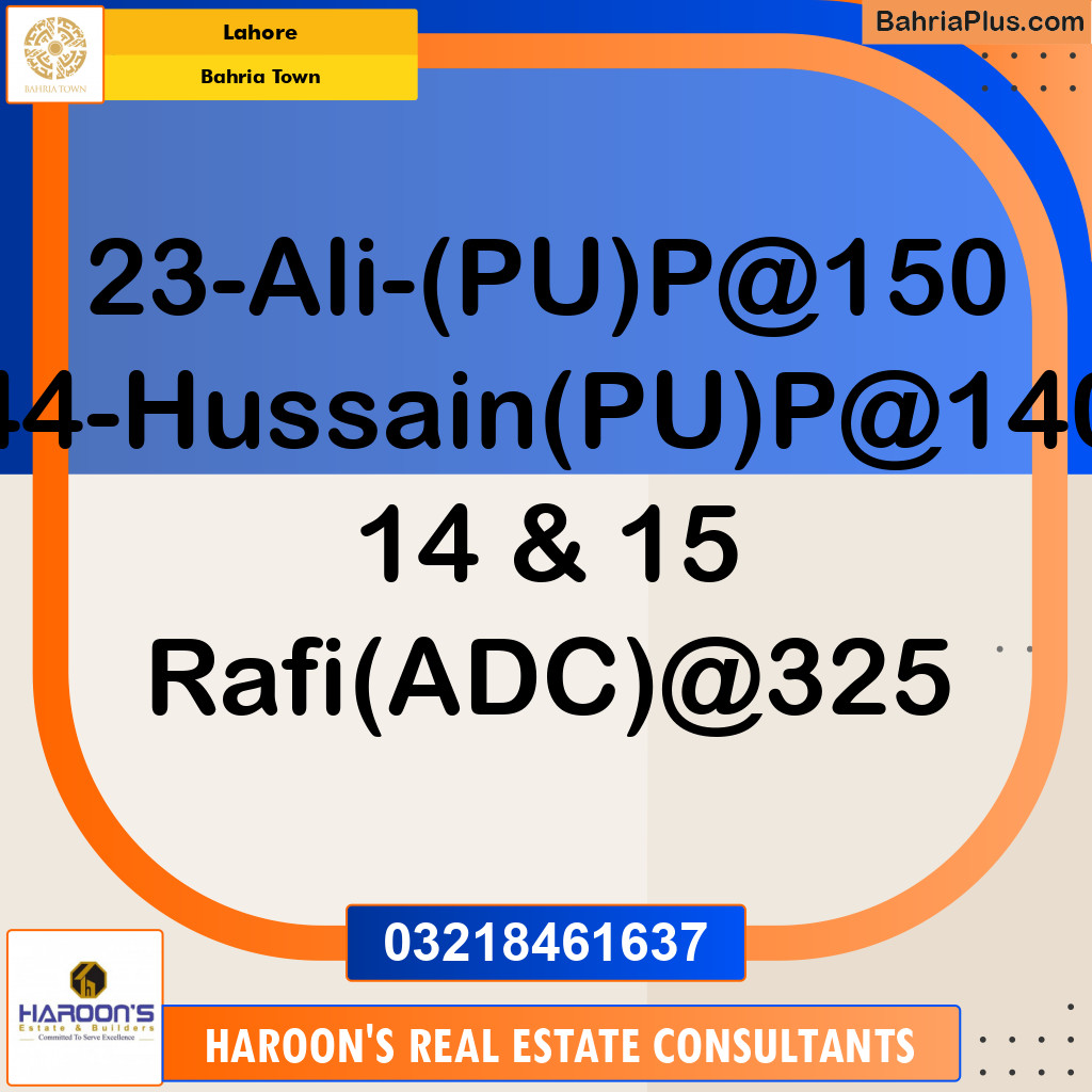 Residential Plot for Sale in Bahria Town, Lahore - (BP-136089)
