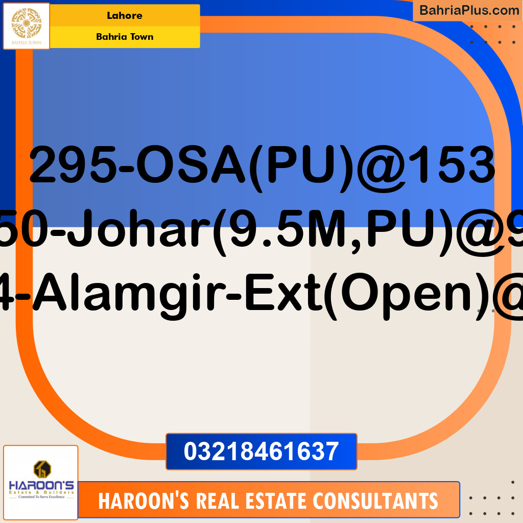 Residential Plot for Sale in Bahria Town, Lahore - (BP-136091)