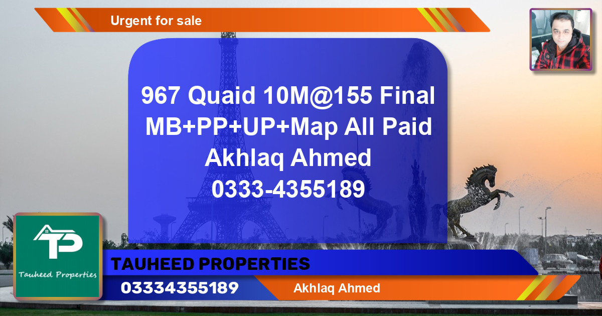 Residential Plot for Sale in Bahria Town, Lahore - (BP-136111)