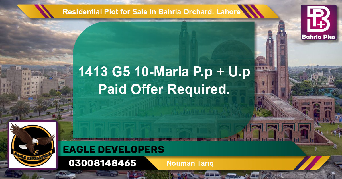 Residential Plot for Sale in Bahria Orchard, Lahore - (BP-136135)