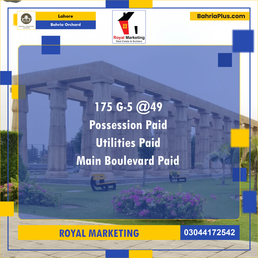 Residential Plot for Sale in Bahria Orchard, Lahore - (BP-136272)