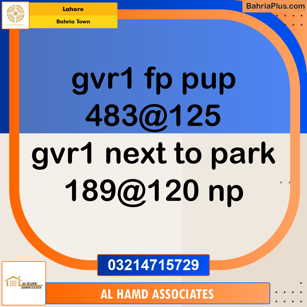 Residential Plot for Sale in Bahria Town, Lahore - (BP-136311)