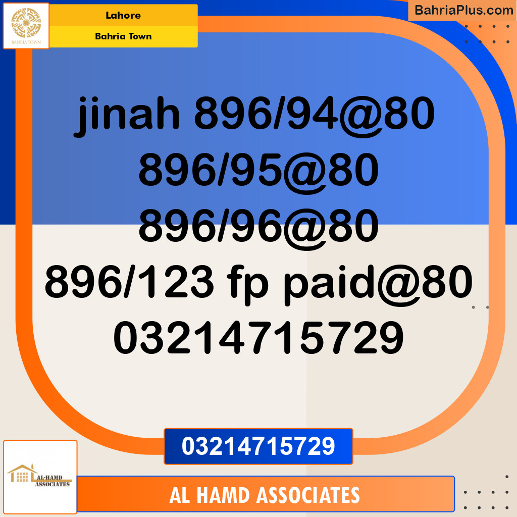 Residential Plot for Sale in Bahria Town, Lahore - (BP-136312)