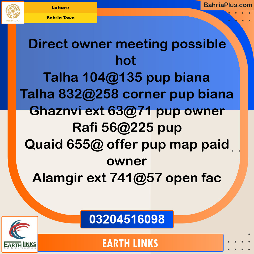 Residential Plot for Sale in Bahria Town, Lahore - (BP-136330)