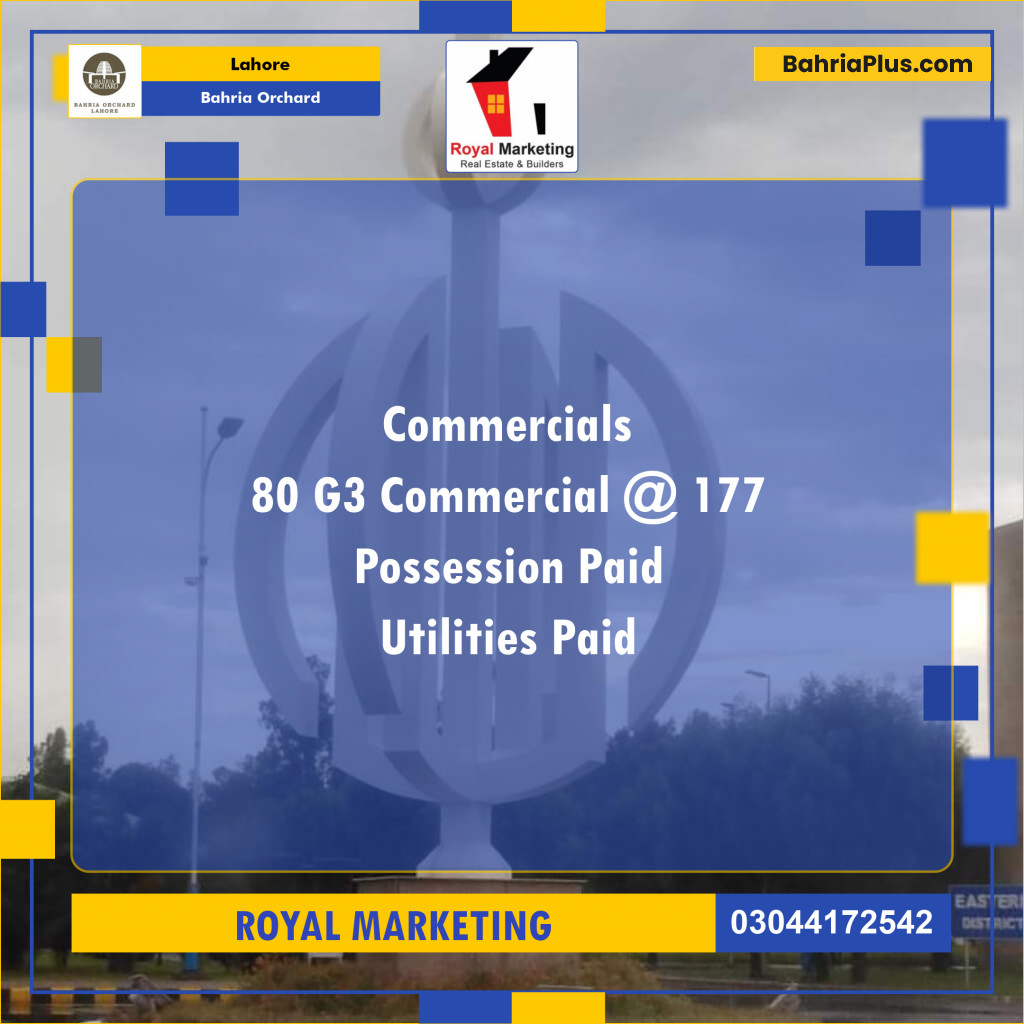 Commercial Plot for Sale in Bahria Orchard, Lahore - (BP-136335)